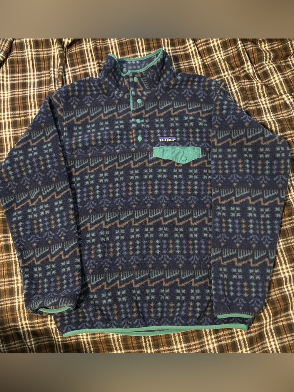 Patagonia Lightweight Synchilla Snap-T Wild Roots Women’s M Fleece Pullover